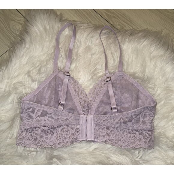 State of Day Womens Lace Bralette Bra Wire Free XS XSmall Purple New Nwt - Picture 4 of 6